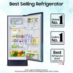 Samsung 215 L, 5 Star, Digital Inverter, Direct-Cool Single Door Refrigerator (RR23D2H359U/HL, Paradise Bloom Blue, Base Stand Drawer) - Image 4