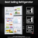 Samsung 236 L, 3 Star, Convertible, Digital Inverter with Display Frost Free Double Door Refrigerator (RT28C3733S8/HL, Silver, Elegant Inox) - Image 4