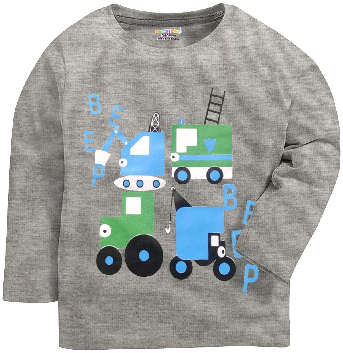 Kuchipoo Boys Full Sleeves Regular Fit Cotton T-Shirt - Image 7