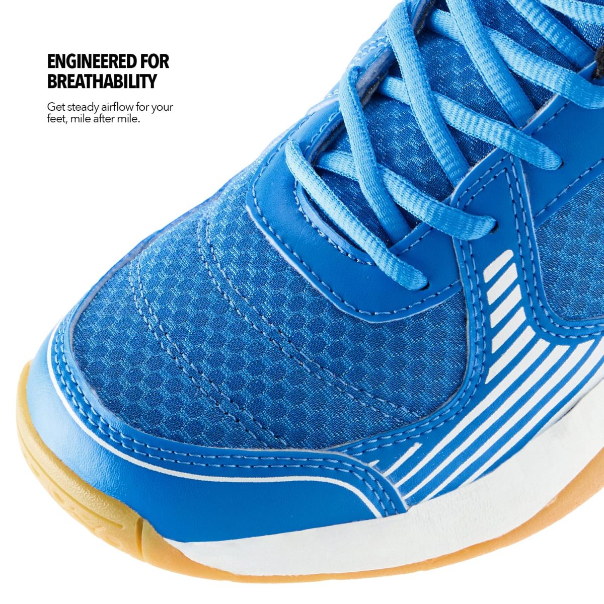 Boldfit Badminton Shoes Shuttle Non Marking Shoes for Badminton Men Light Badminton Shoes for Women & Badminton Shoes Men Breathable Non Marking Shoes for Badminton Anti Skid Pickleball Shoes Blue - Image 9