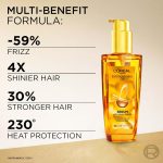 L'Oreal Paris Serum, Protection and Shine, For Dry, Flyaway & Frizzy Hair, With 6 Rare Flower Oils, Extraordinary Oil, 100ml - Image 2