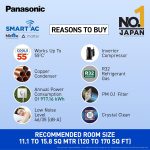 Panasonic 1.5 Ton 3 Star Premium Wi-Fi Inverter Smart Split AC (Matter Enabled, Higher Airflow, Copper Condenser, 7in1 Convertible, True AI, 2-Way, PM 0.1 Filter, CS/CU-SU18AKY3W, White) - Image 4
