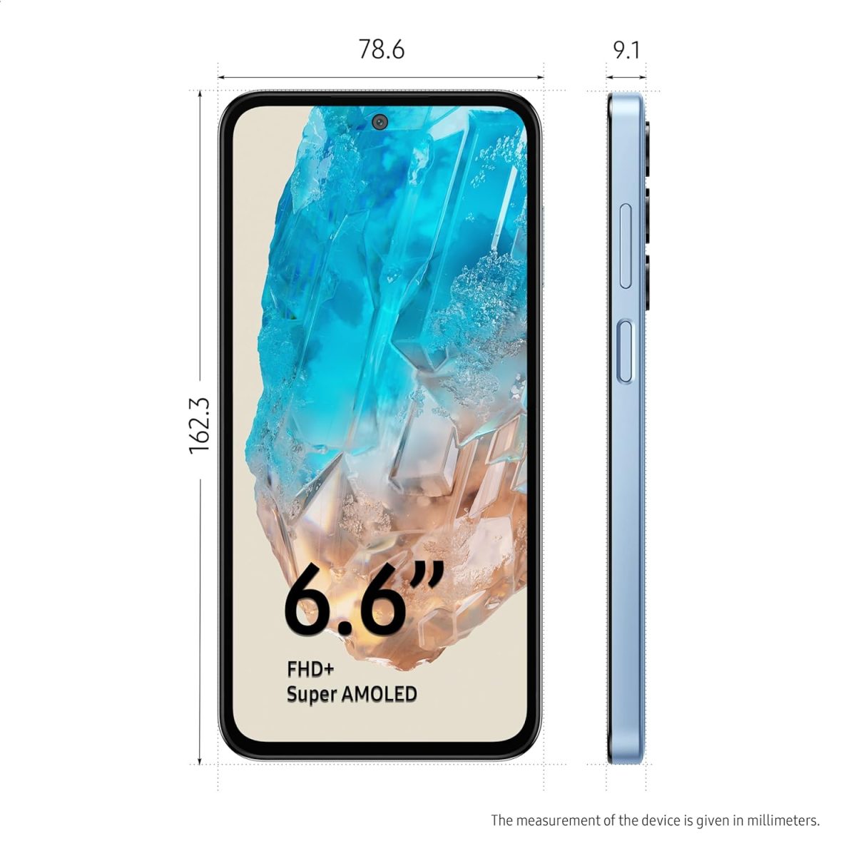 Samsung Galaxy M35 5G (Daybreak Blue,6GB RAM,128GB Storage)| Corning Gorilla Glass Victus+| AnTuTu Score 595K+ | Vapour Cooling Chamber | 6000mAh Battery | 120Hz Super AMOLED Display| Without Charger - Image 7