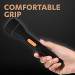 Duracell LED Torch Light, Super Bright, 12000 LUX, Ultra-Light and Easy to Carry Design, Large Reflector, for Everyday Use, 3AA Batteries Free, Black - Image 3