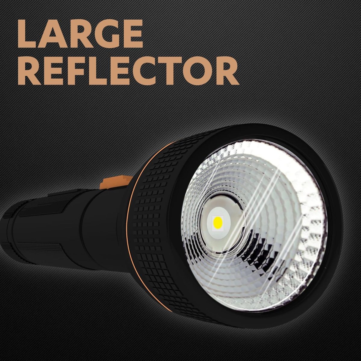 Duracell LED Torch Light, Super Bright, 12000 LUX, Ultra-Light and Easy to Carry Design, Large Reflector, for Everyday Use, 3AA Batteries Free, Black - Image 5