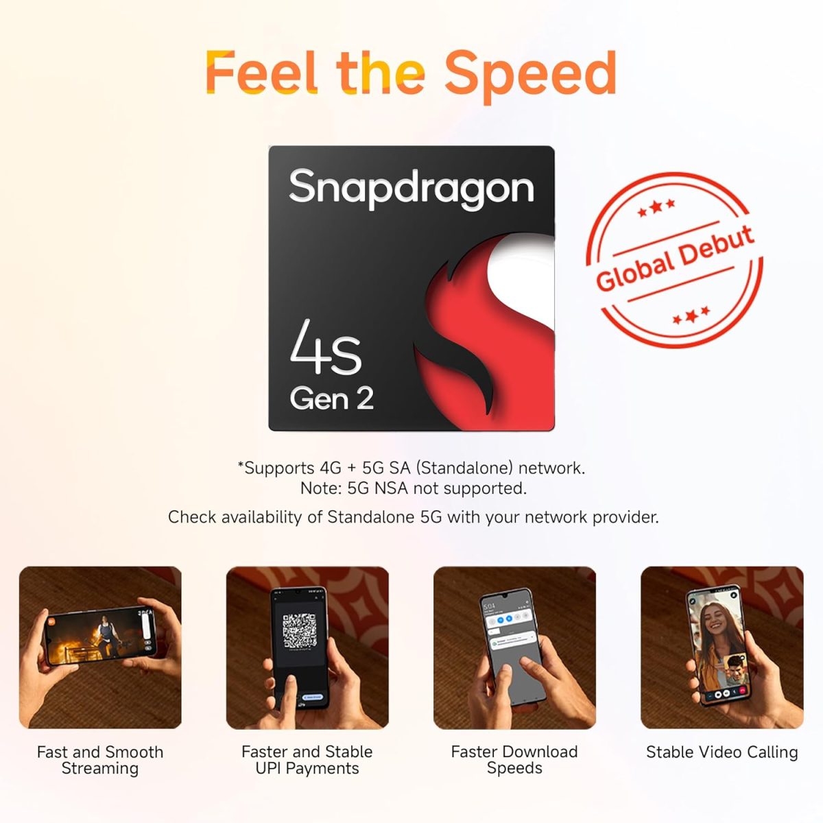 Redmi A4 5G (Starry Black, 4GB RAM, 128GB Storage) | Global Debut SD 4s Gen 2 | Segment Largest 6.88in 120Hz | 50MP Dual Camera | 18W Fast Charging - Image 4