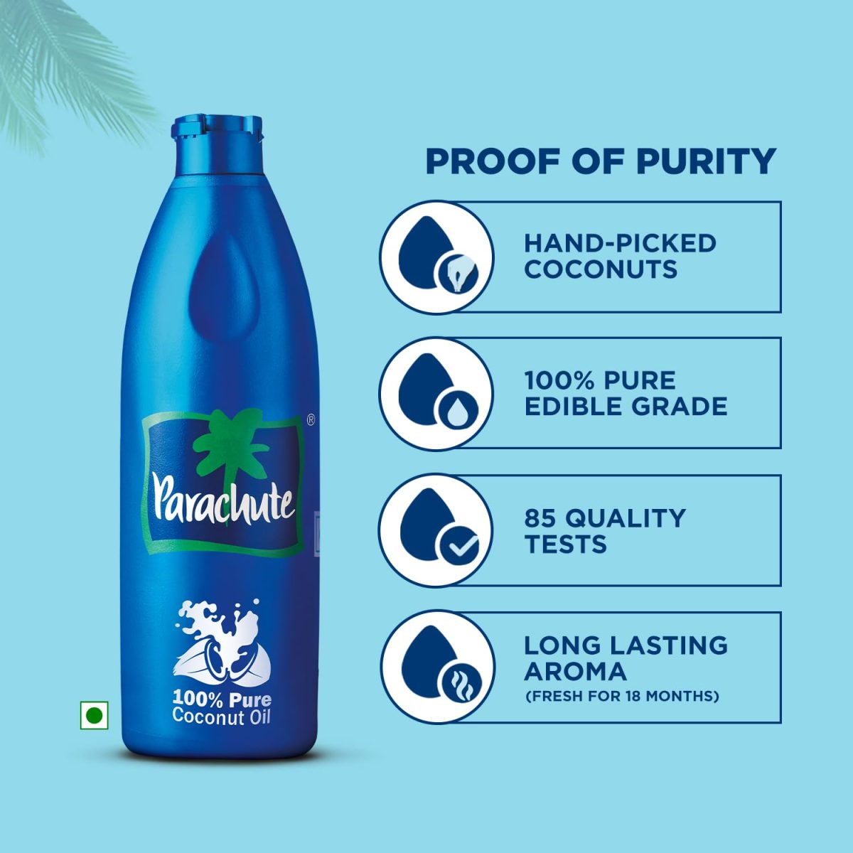 Parachute Coconut Oil 600 ml - Bottle - Image 5