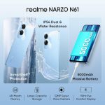 realme NARZO N61 (Voyage Blue,6GB RAM+128GB Storage) 90Hz Eye Comfort Display | IP54 Dust & Water Resistance | 48-Month Fluency | Charger in The Box - Image 3