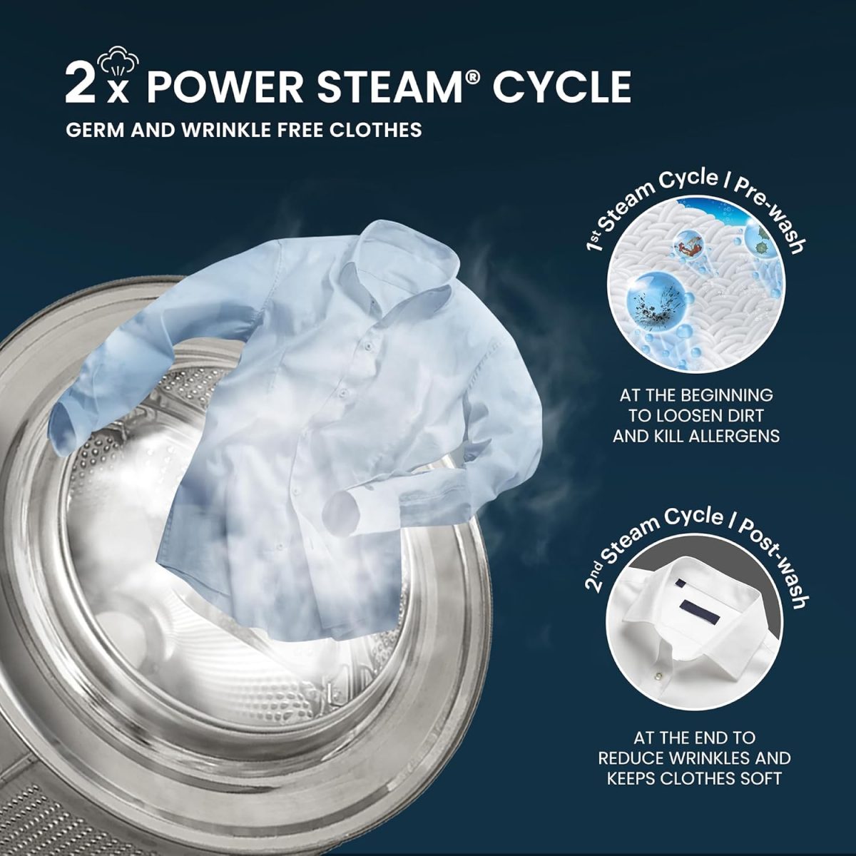 IFB 9 Kg 5 Star Powered by AI with 9 Swirl Wash, WiFi, Fully Automatic Front Load Washing Machine (Executive SXN 9014K, Steam Refresh Program with Eco Inverter, Rich Silver) - Image 11