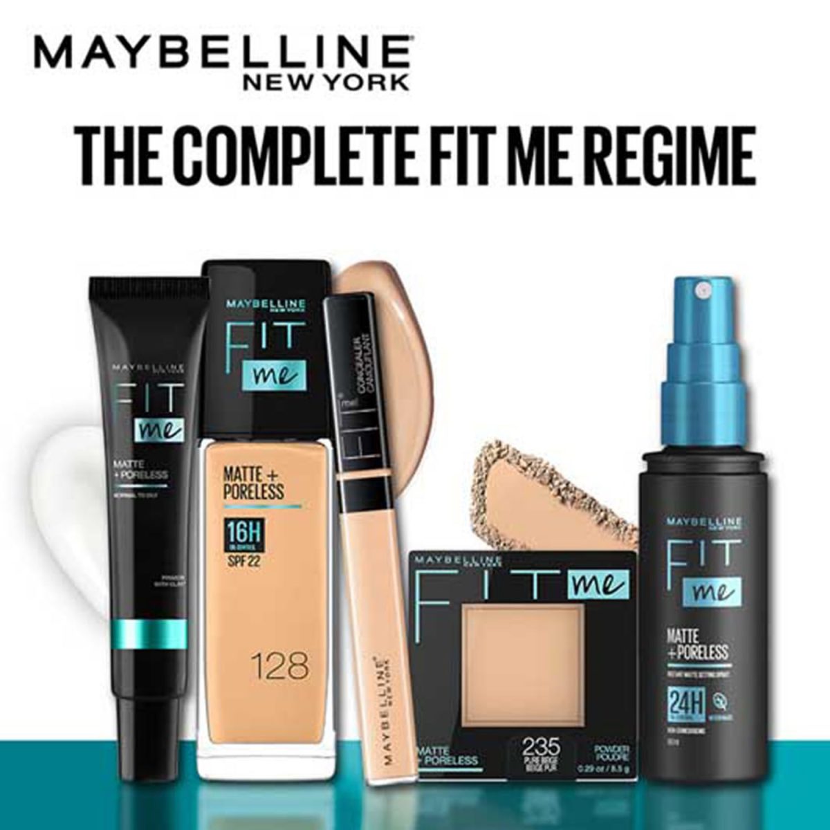 Maybelline New York Powder Foundation, Pressed Powder Compact, Mattifies Skin, Incl. Mirror and Applicator, Fit Me, 120 Classic Ivory, 8.5g - Image 5