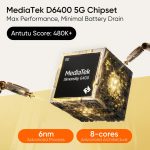 realme NARZO 80x 5G (Deep Ocean,8GB+128GB) | | Dimensity 6400 5G Chipset | 6000mAh Long-Lasting Battery | 45W Fast Charge | 120Hz Eye Comfort Display | IP69 Top-Tier Waterproof - Image 5