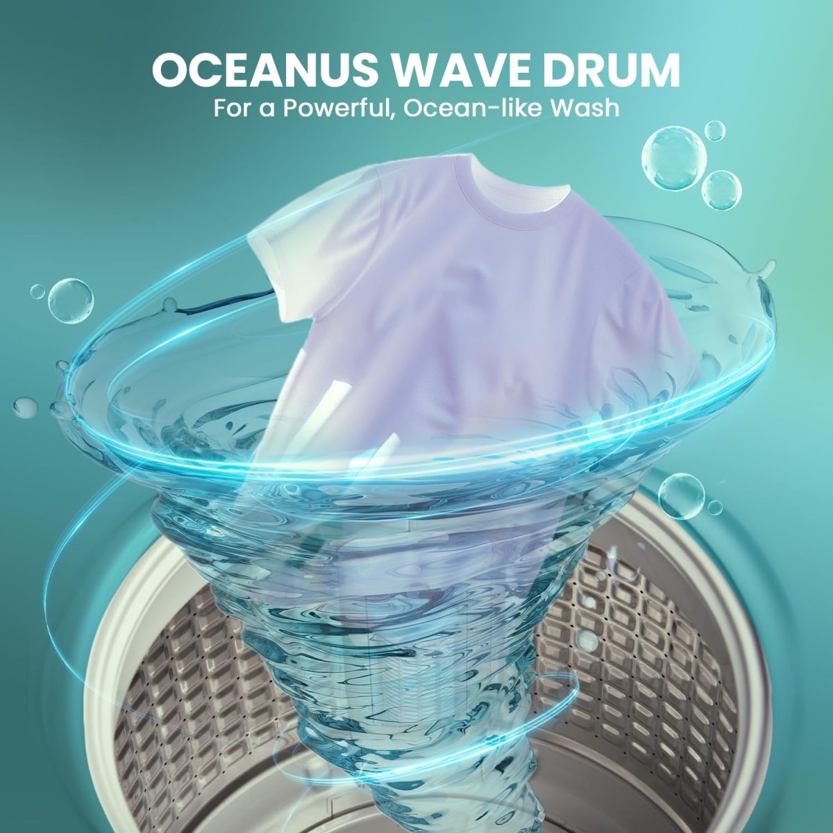 Haier 7 Kg 5 Star Fully Automatic Top Load Washing Machine with Oceanus Wave Drum, Magic Filter, 8 Wash Programs (HWM70-AE, Moonlight Silver, Stainless Steel Drum, 15 Mins Quick Wash) - Image 5