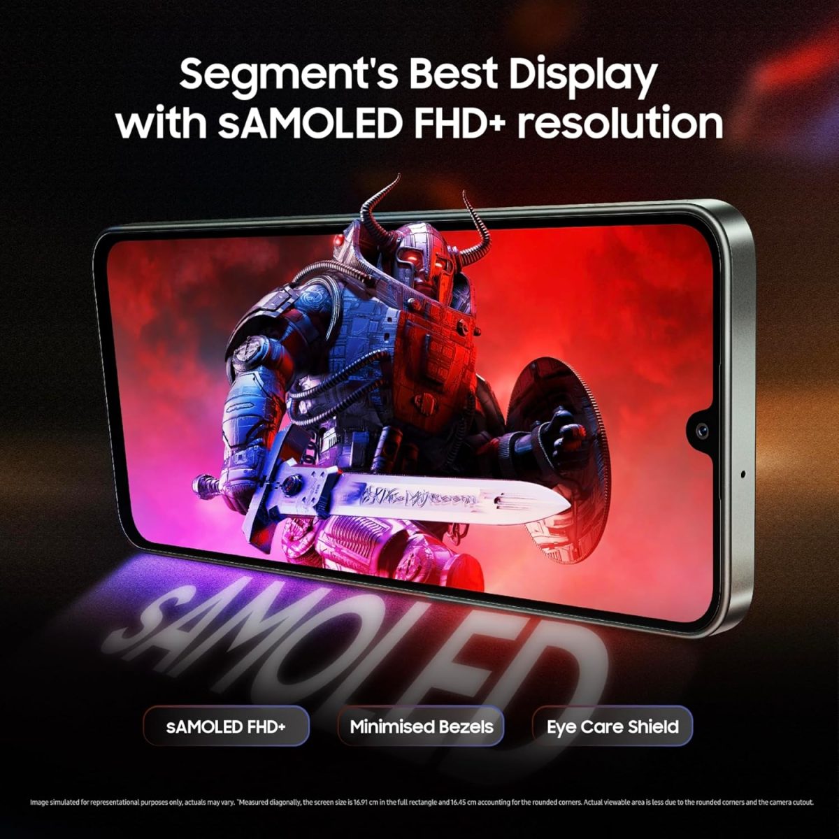 Samsung Galaxy M16 5G (Thunder Black, 4GB RAM, 128 GB Storage) | MediaTek Dimensity 6300 | AnTuTu Score 422K+ | Super Amoled Display | 25W Fast Charging | 6 Gen. of OS Upgrades | Without Charger - Image 6