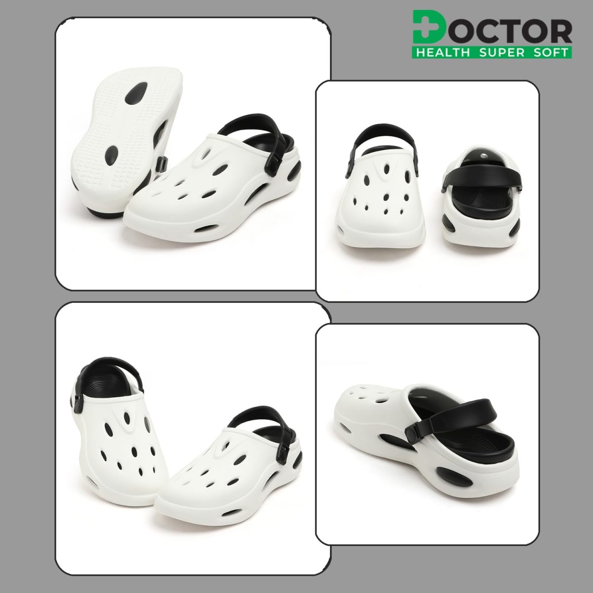 DOCTOR HEALTH SUPER SOFT Stylish and Comfortable Anti Skid Men Clogs with Lightweight Cushioned Footwear | Adjustable Strap Clogs for Men | Everyday Use Mules for Men Clogs - Image 3