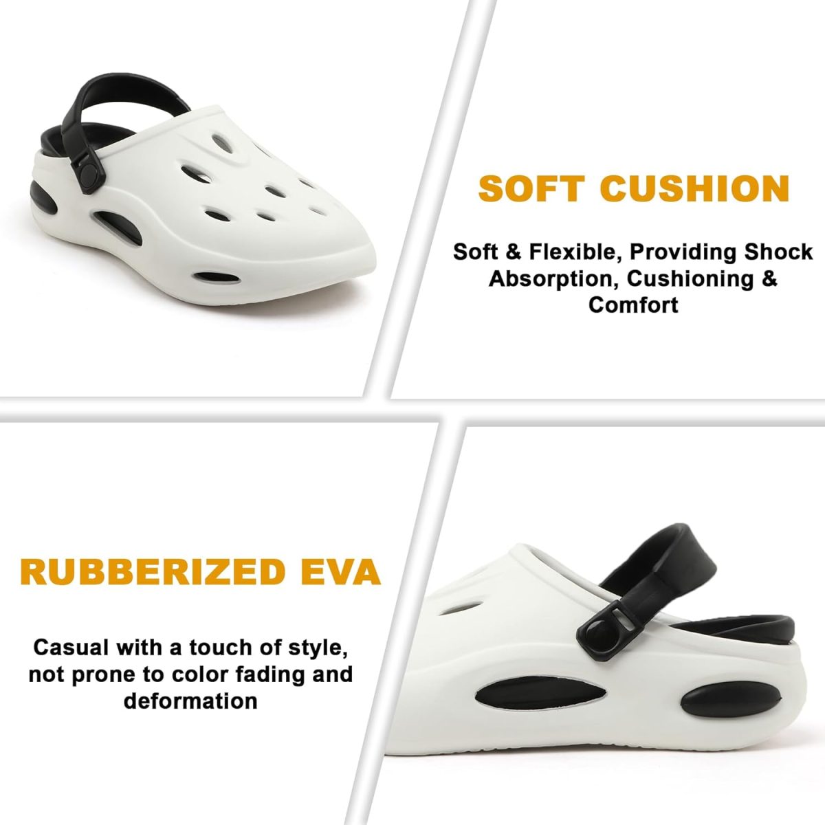 DOCTOR HEALTH SUPER SOFT Stylish and Comfortable Anti Skid Men Clogs with Lightweight Cushioned Footwear | Adjustable Strap Clogs for Men | Everyday Use Mules for Men Clogs - Image 8