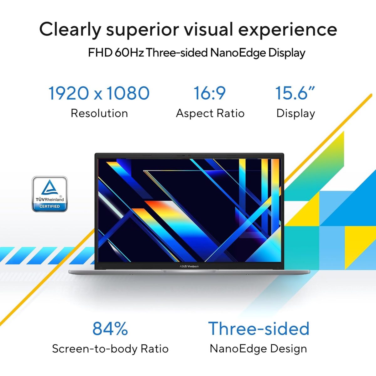 ASUS Vivobook 14, Core i3-1215U 12th Gen, Thin and Light Laptop, 14" (35.56 cm) FHD, 60Hz (8 GB RAM/512GB SSD/Windows11/Office 2021/Fingerprint/42WHr /Silver/1.40 kg), X1404ZA-NK322WS - Image 3
