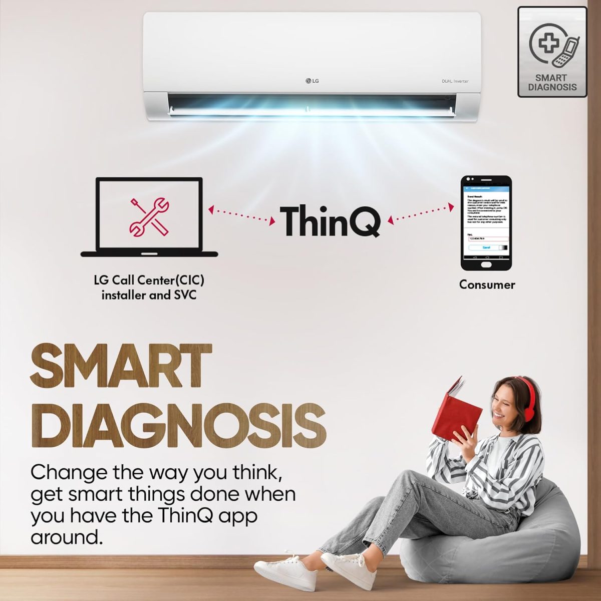 LG 2 Ton 3 Star DUAL Inverter Split AC (Copper, AI Convertible 6-in-1, Diet Mode+, Faster Cooling & Energy Saving, 4 Way Swing, HD Filter with Anti-Virus Protection, US-Q24ENXE, White) - Image 15