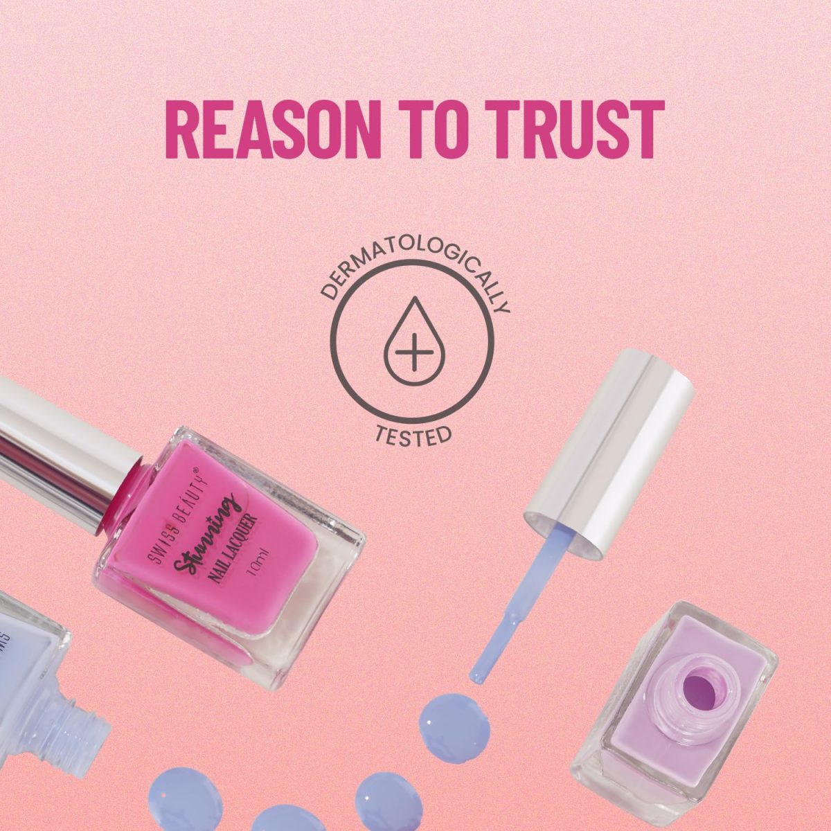 Swiss Beauty Glossy Finish Stunning Nail Lacquer | Chip Resistant, Quick drying nail paint | Highly Pigmented with high shine Nail polish | Shade - Grapa Fit, 10 Ml - Image 7