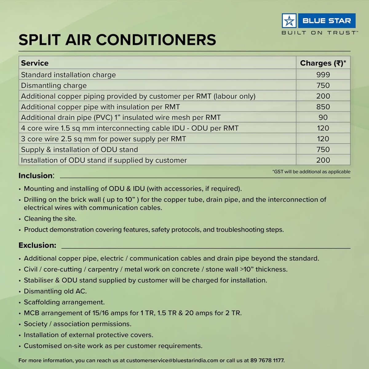 Blue Star 2 Ton 3 Star, 60 Months Warranty, Inverter Split AC (Copper, Convertible 5 in 1 Cooling, Auto Defrost, Dust Filters, Blue Fins, IC324YNU, White) - Image 5