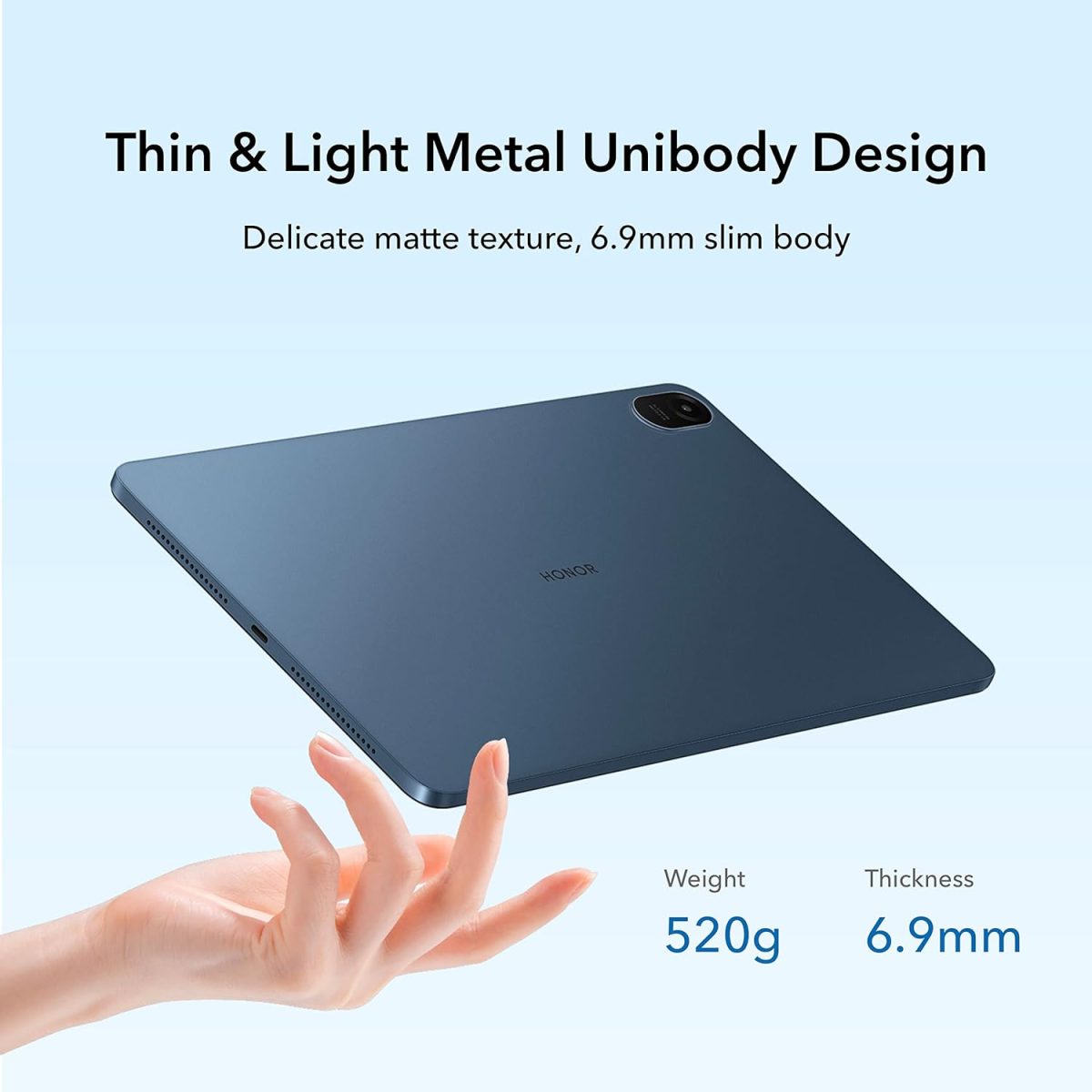 Honor PAD 8 30.4 cm (12") 2K Display, Qualcomm Snapdragon 680, 6GB RAM, 128GB Storage, 8 Speakers, Android 12, Tuv Certified Eye Protection, Up to 14 Hours Battery, WiFi Tablet, Metal Body, Blue Hour - Image 4