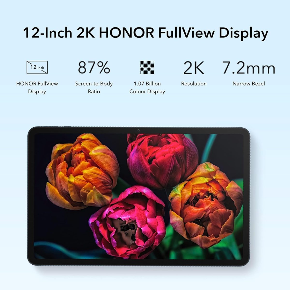 Honor PAD 8 30.4 cm (12") 2K Display, Qualcomm Snapdragon 680, 6GB RAM, 128GB Storage, 8 Speakers, Android 12, Tuv Certified Eye Protection, Up to 14 Hours Battery, WiFi Tablet, Metal Body, Blue Hour - Image 3