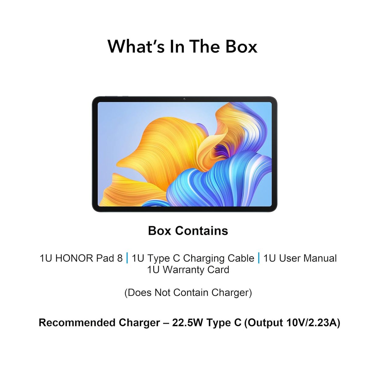 Honor PAD 8 30.4 cm (12") 2K Display, Qualcomm Snapdragon 680, 6GB RAM, 128GB Storage, 8 Speakers, Android 12, Tuv Certified Eye Protection, Up to 14 Hours Battery, WiFi Tablet, Metal Body, Blue Hour - Image 6