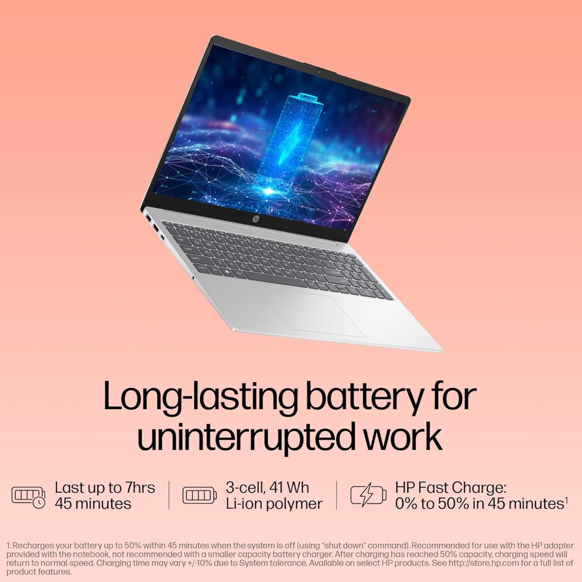 HP 15, 13th Gen Intel Core i5-1334U Laptop (16GB DDR4,1TB SSD) Anti-Glare, Micro-Edge,15.6''/39.6cm, FHD, Win11, M365 Basic(1yr),Office Home24, Silver,1.59kg, Iris Xe, FHD Camera w/Shutter, FD0552TU - Image 6