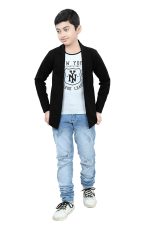 SDS Fashion Boys' T-Shirt (TSBLACKSHRUGBOYS_Black_7-8 Years) - Image 4