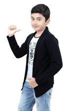 SDS Fashion Boys' T-Shirt (TSBLACKSHRUGBOYS_Black_7-8 Years) - Image 2