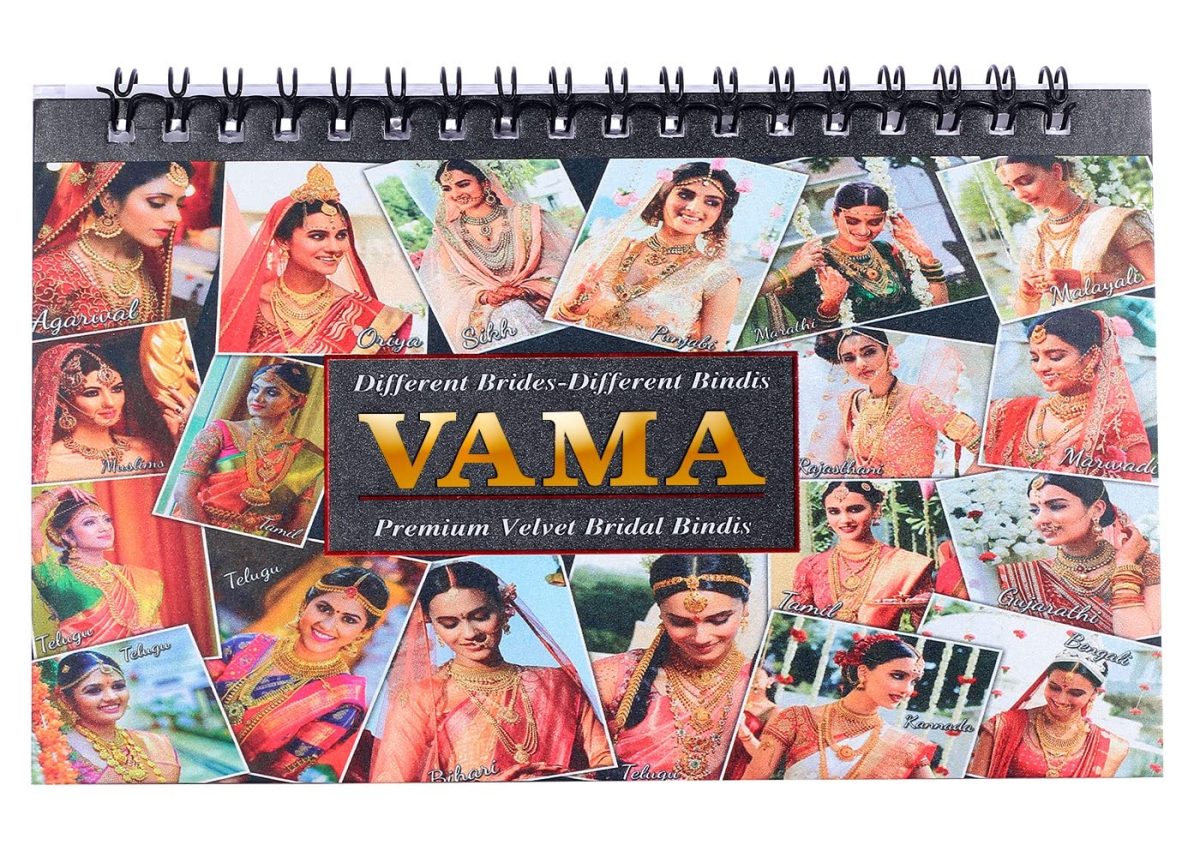 VAMA Forehead Sticker kumkum Gold & White Stone Multicolour Bindi Booklet for Women & Girls (Stone Bindi Book - 376 bindis) - Image 3