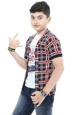SDS Fashion Boy's T-shirt with Jacket (TSHSSANDIEGO_Multicoloured_11-12 Years) - Image 2