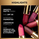 MyGlamm Manish Malhotra Soiree Creamy Matte Lipstick - 07 Rare (Mauve Shade) | Long Lasting, Pigmented With SPF 30 & Vitamin E (4.2g) - Image 5