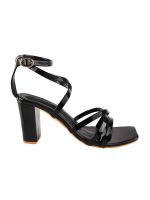 SilverArrow Casual and Classy Block Heel Chunky Heel Sandals Light Weight Comfortable & Trendy Strappy Party Heels for Girls & Women - Image 5