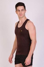 T.T. Men Solid Dyed Regular Fit Vest Pack Of 5 - Image 5