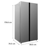 Midea 510L, frost free Side By Side Refrigerator with Inverter (MRFS5920SSLF, Silver, SS Finish) - Image 3