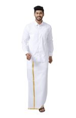 RAMRAJ Mens Cotton Spread Collar Solid White Full Sleeve Formal Shirt - Image 5