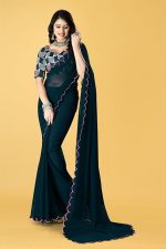 SWADESI STUFF Georgette Embroidered Saree for Women - Image 3
