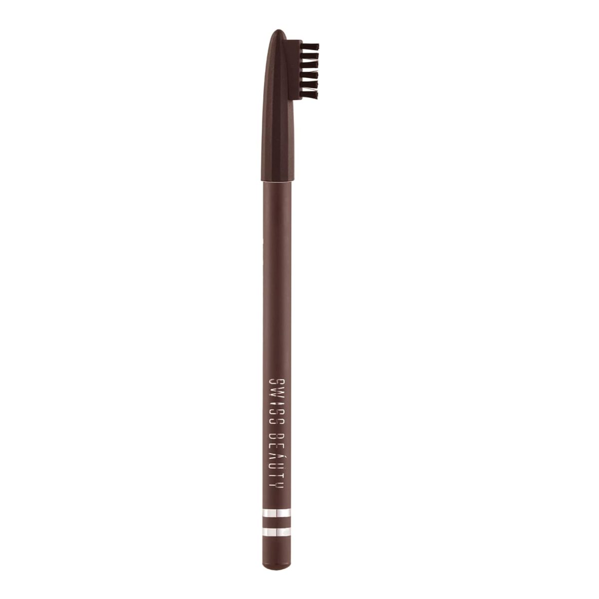 Swiss Beauty Waterproof Eyebrow Pencil With Brush | Smudge Proof Eyebrow Definer Pencil | Shade - 02 Dark Brown, 1.5G| - Image 3