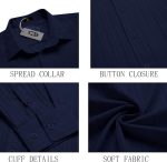 CB-COLEBROOK Men's Casual Button Down Shirts Long Sleeve Linen Shirt Fashion Textured Beach Summer Shirts - Image 6