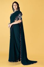 SWADESI STUFF Georgette Embroidered Saree for Women - Image 5