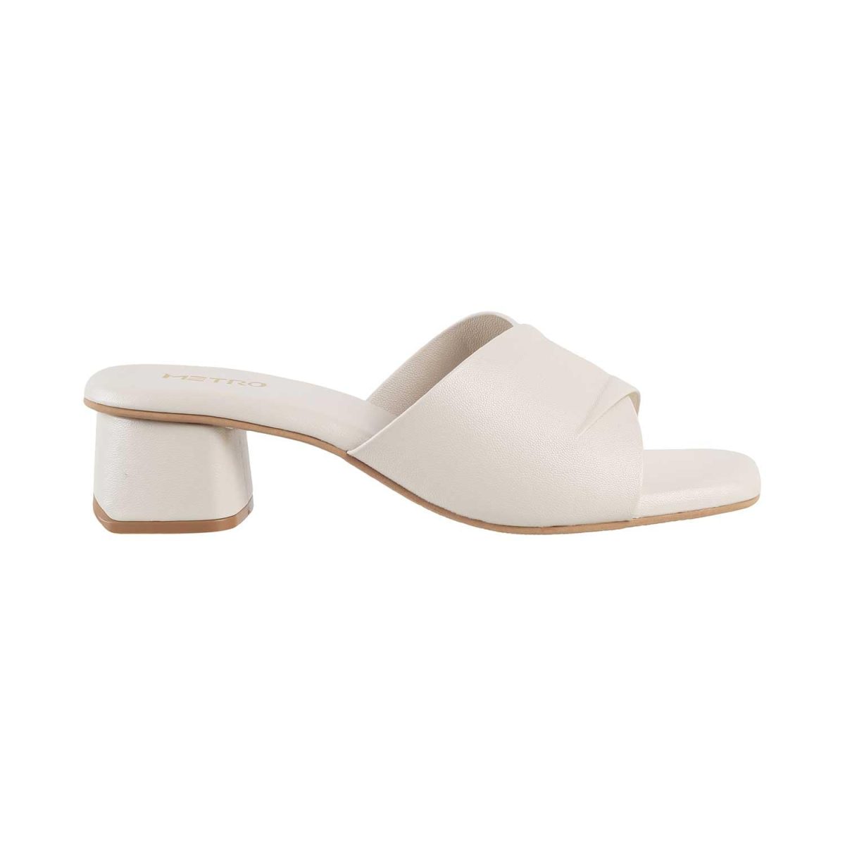 Metro Women's Faux Leather Formal Block Heel Fashion Sandals - Image 3