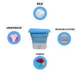 Washing Machine Portable Mini Foldable Washer and Spin Dryer Small Foldable Bucket Washer for Camping RV Travel Small Spaces Lightweight and Easy to Carry (1.5 KG) - Image 4