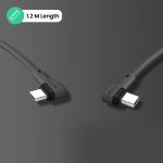 Portronics Konnect L 60W PD Type C to Type C Mobile Charging Cable, 1.2M, Fast Data Sync, Tangle Resistant, TPE+Nylon Braided(Grey) - Image 3