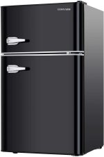 LEONARD USA 122 L Inverter Double Door Mini Fridge & Wine Chiller with Separate Deep Freezer Compartment for Preserving Ice & Meat for Home Bar (Based on American Technology) (Black) - Image 2