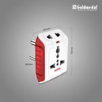 Goldmedal Spice 3-Pin 240V Universal Travel Adaptor with LED Indicator (White) - Pack of 1, Compatible with Worldwide Plugs - Image 9