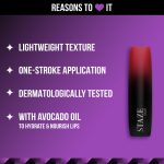 Staze 9To9 3 In 1 Matte Lipstick | 3 Unique Shades In 1 | 12 HRS Long Lasting, Transferproof | Non-Drying Formula With Intense Color Payoff | 03 Caramel Rose | 3.8 G - Image 4