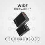 Portronics Adapto 45 22.5 W Mobile Charger Adapter with Dual Port (USB A + PD Type C), Fast Charging, Short Circuit Protection, Wide Compatibility (Black) - Image 3