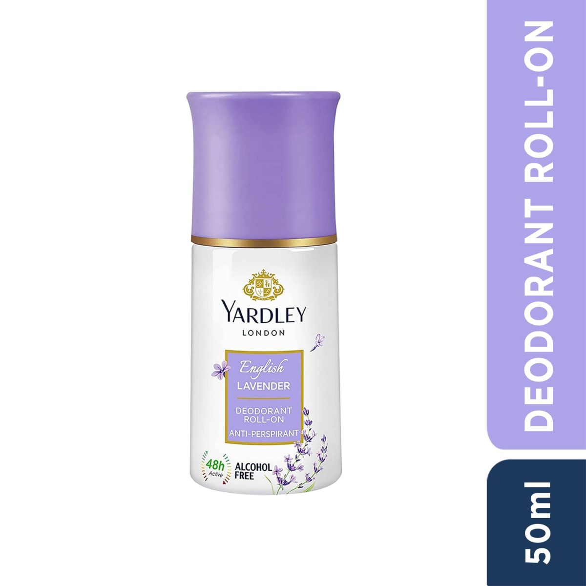 Yardley London English Lavender Anti Perspirant Deodorant Roll On For Women, Floral, 50ml - Image 2