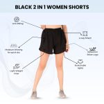 Oysters Women’s 2 in 1 Running Skirt Shorts Quick Dry Gym Athletic Workout Shorts for Women - Image 4