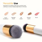 Gleva Powder and Foundation Makeup Brush Flawless Application for Liquid, Cream, and Powder Makeup Blending – Soft, Dense Bristles for Smooth, Even Coverage Multitasking Travel Brush - Image 7